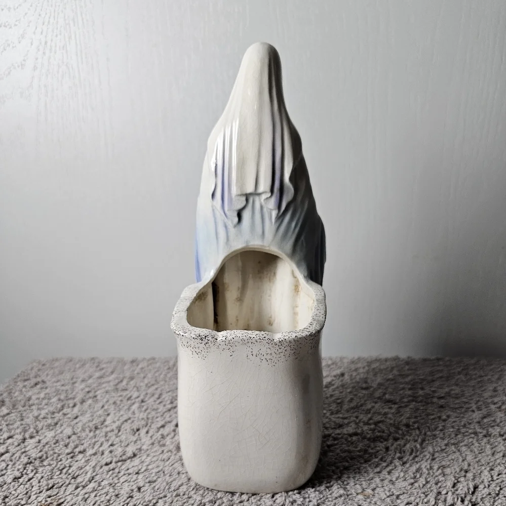 Vintage Lefton Japan Virgin Mary Madonna Figurine Planter